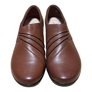 Clarks Brown Leather Women's Loafers